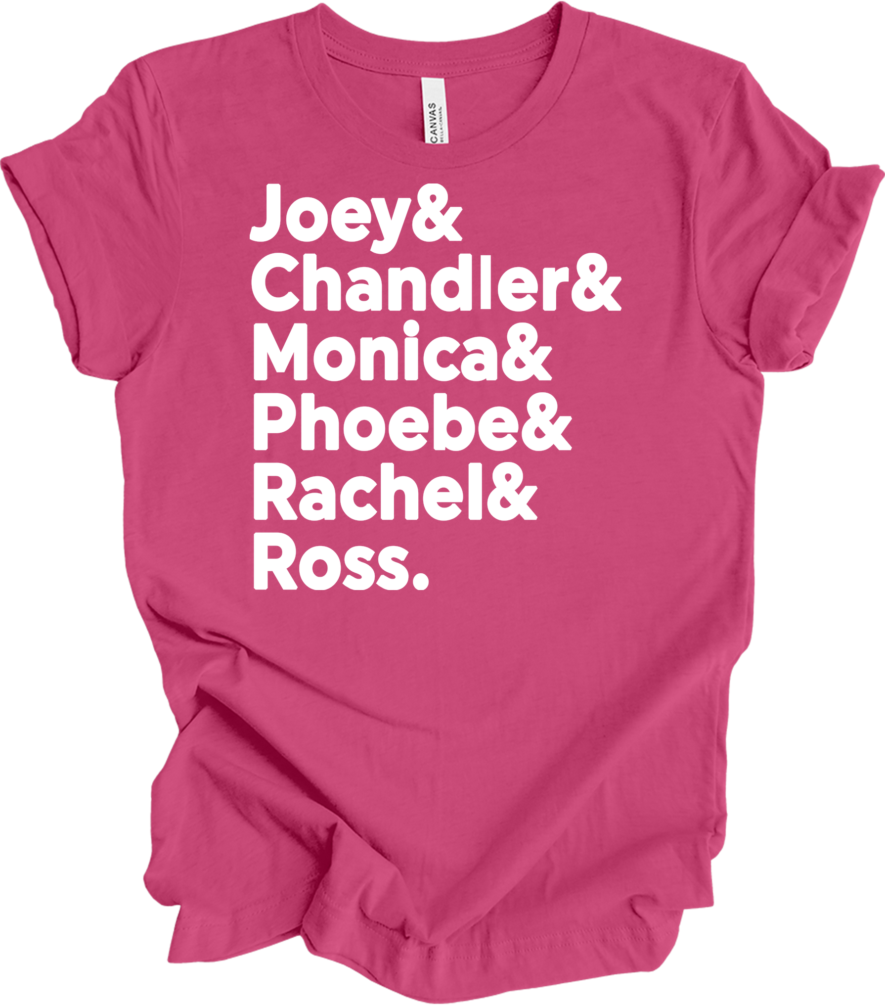 Friends Names List T-Shirt in Berry