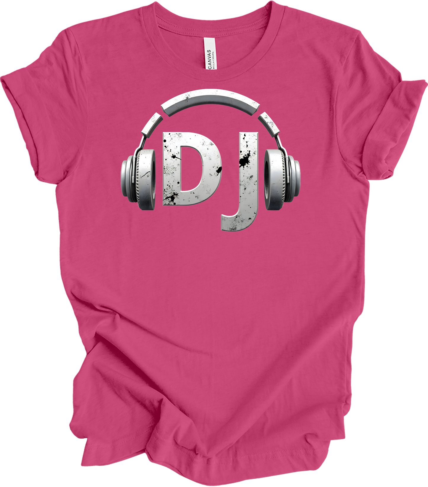 DJ Headphones for Music Fans T-Shirt in Berry