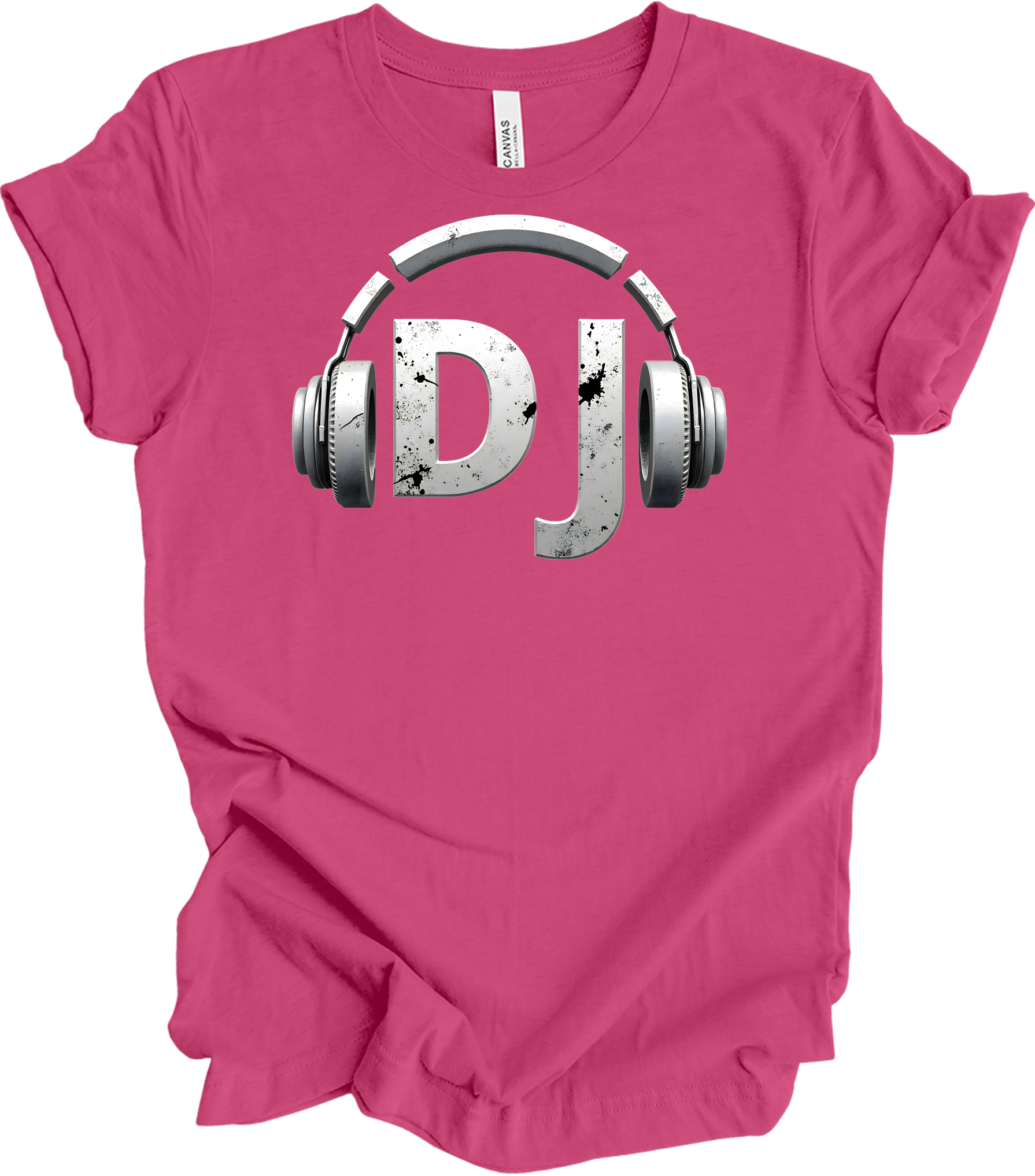 DJ Headphones for Music Fans T-Shirt in Berry
