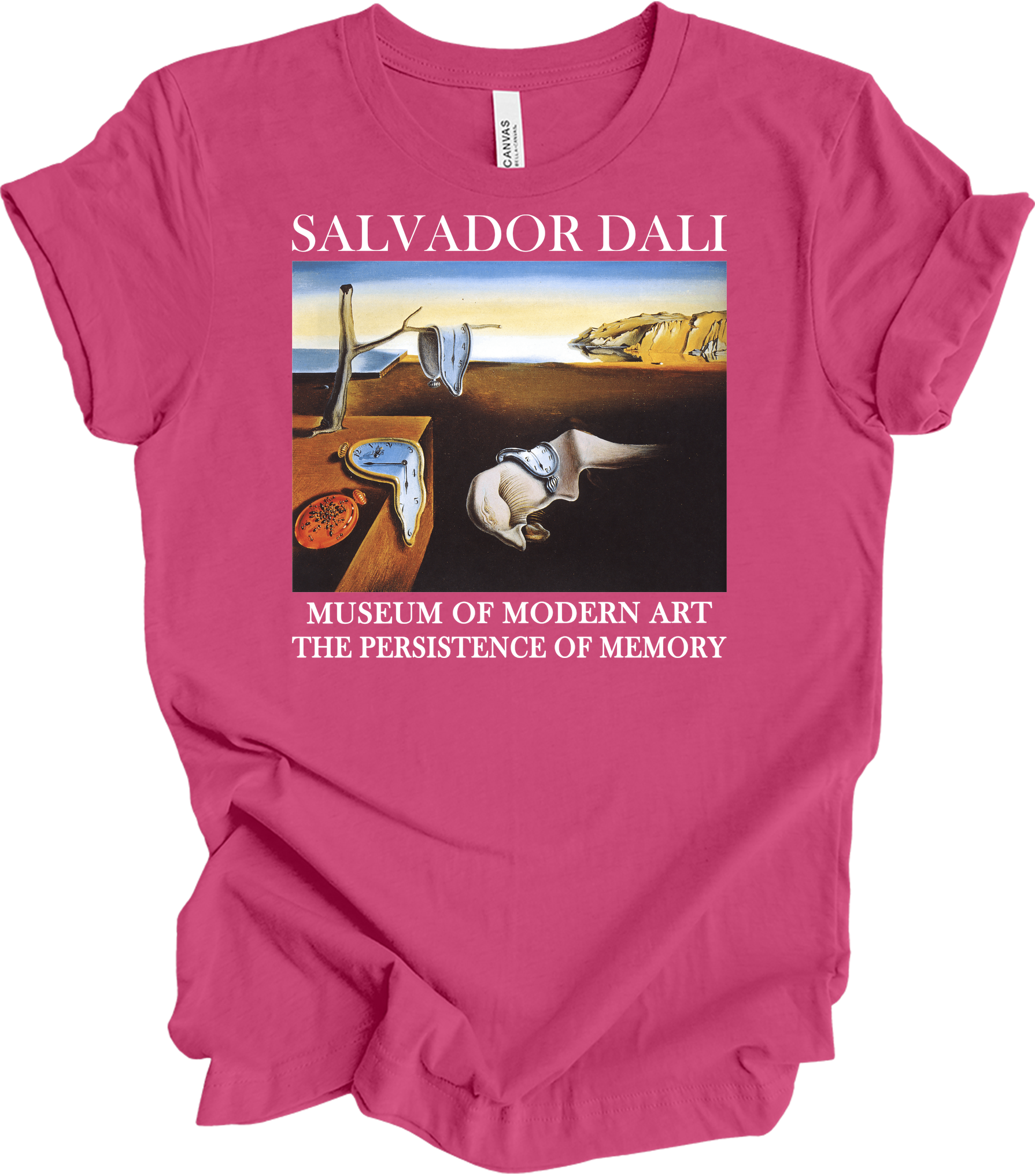 Dali Persistence of Memory T-Shirt in Berry