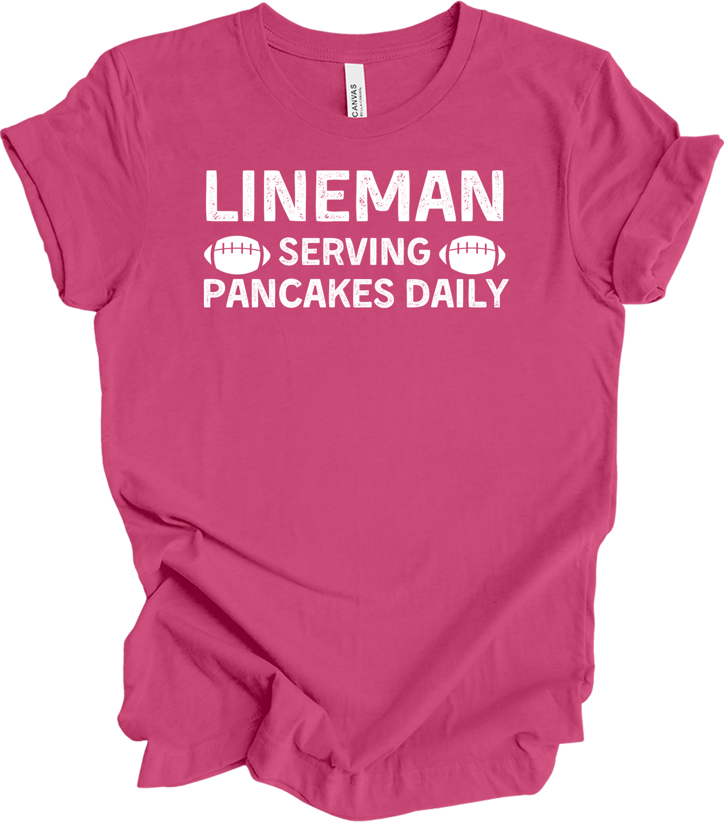 Lineman Pancakes Daily T-Shirt in Berry