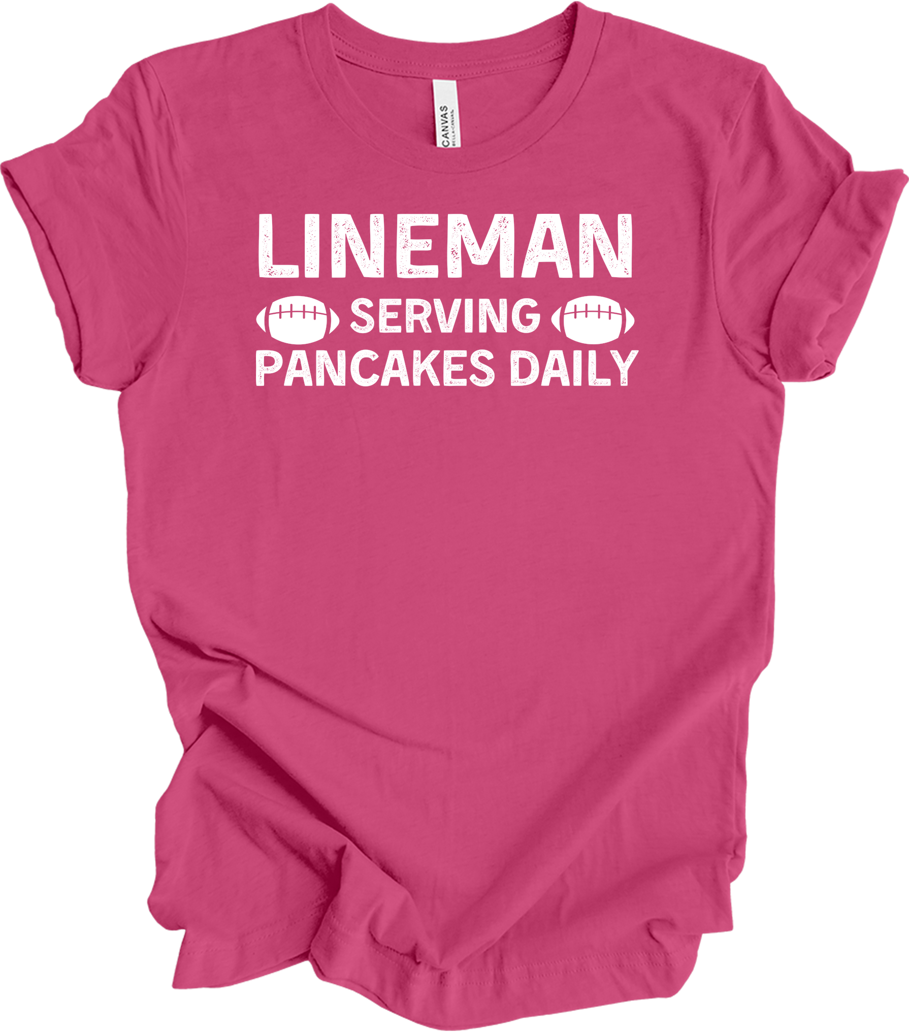 Lineman Pancakes Daily T-Shirt in Berry