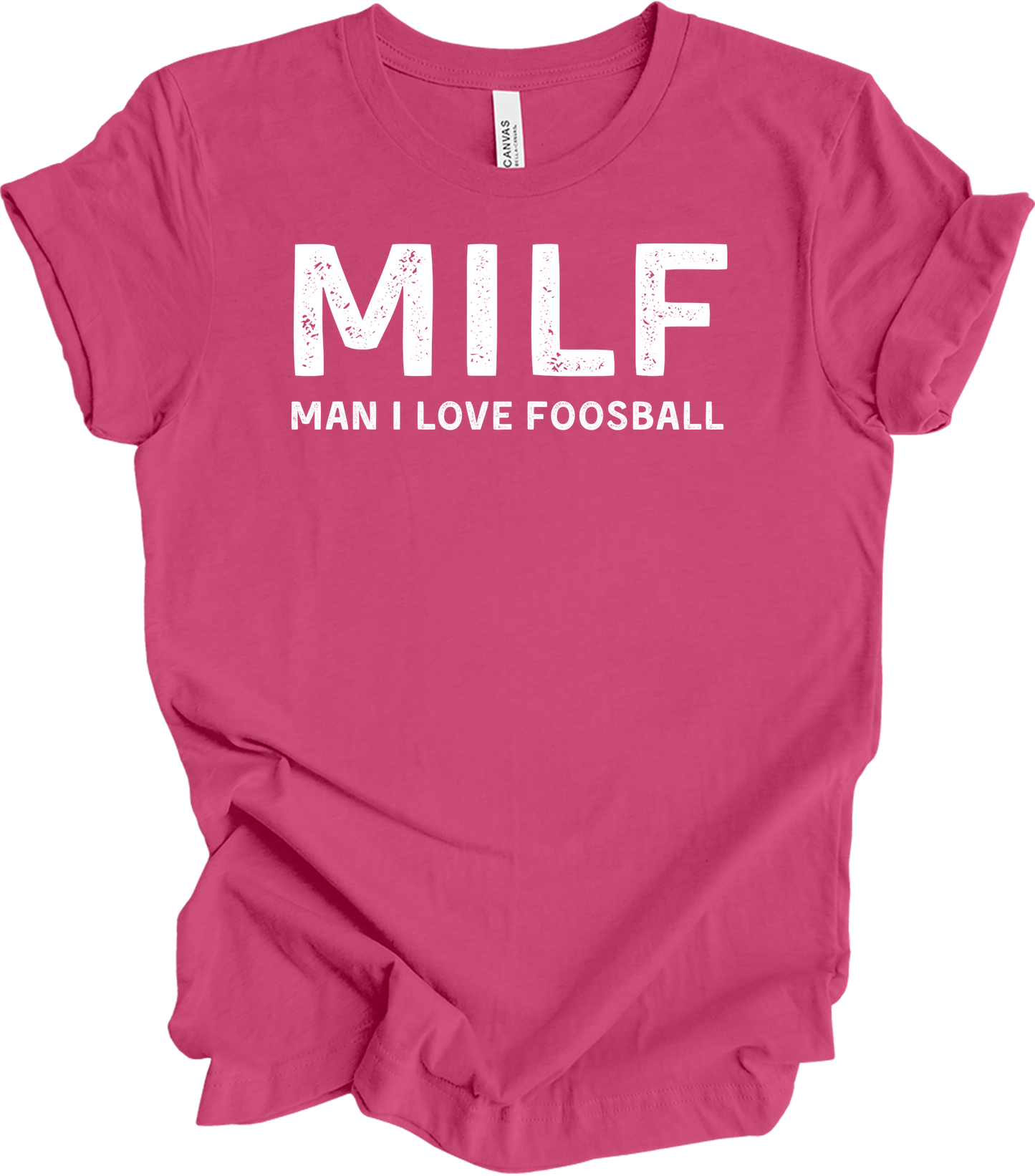 MILF Man I Love Foosball T-Shirt in Berry