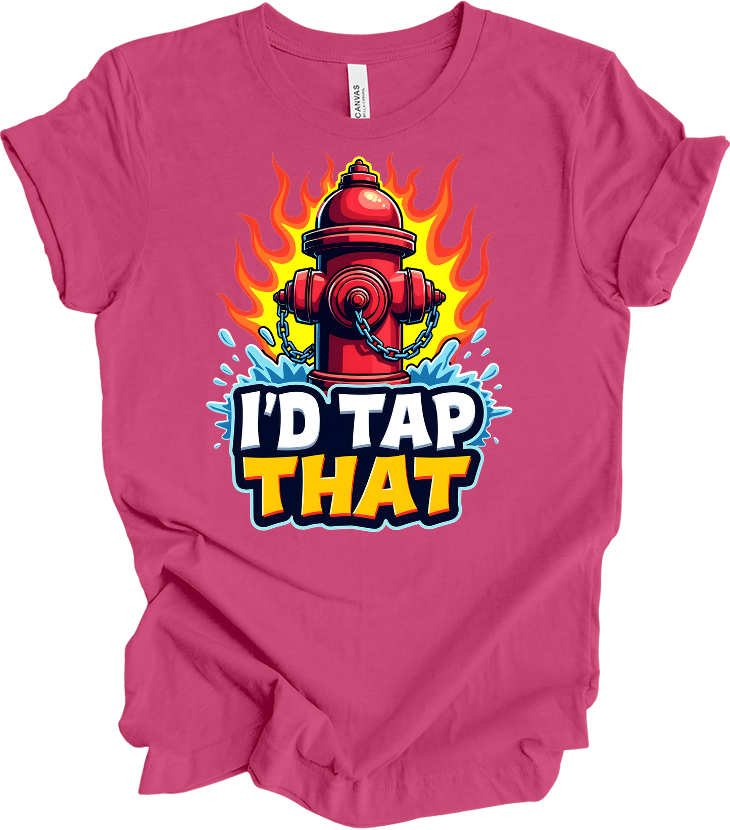 I'd Tap That Fire Hydrant T-Shirt in Berry
