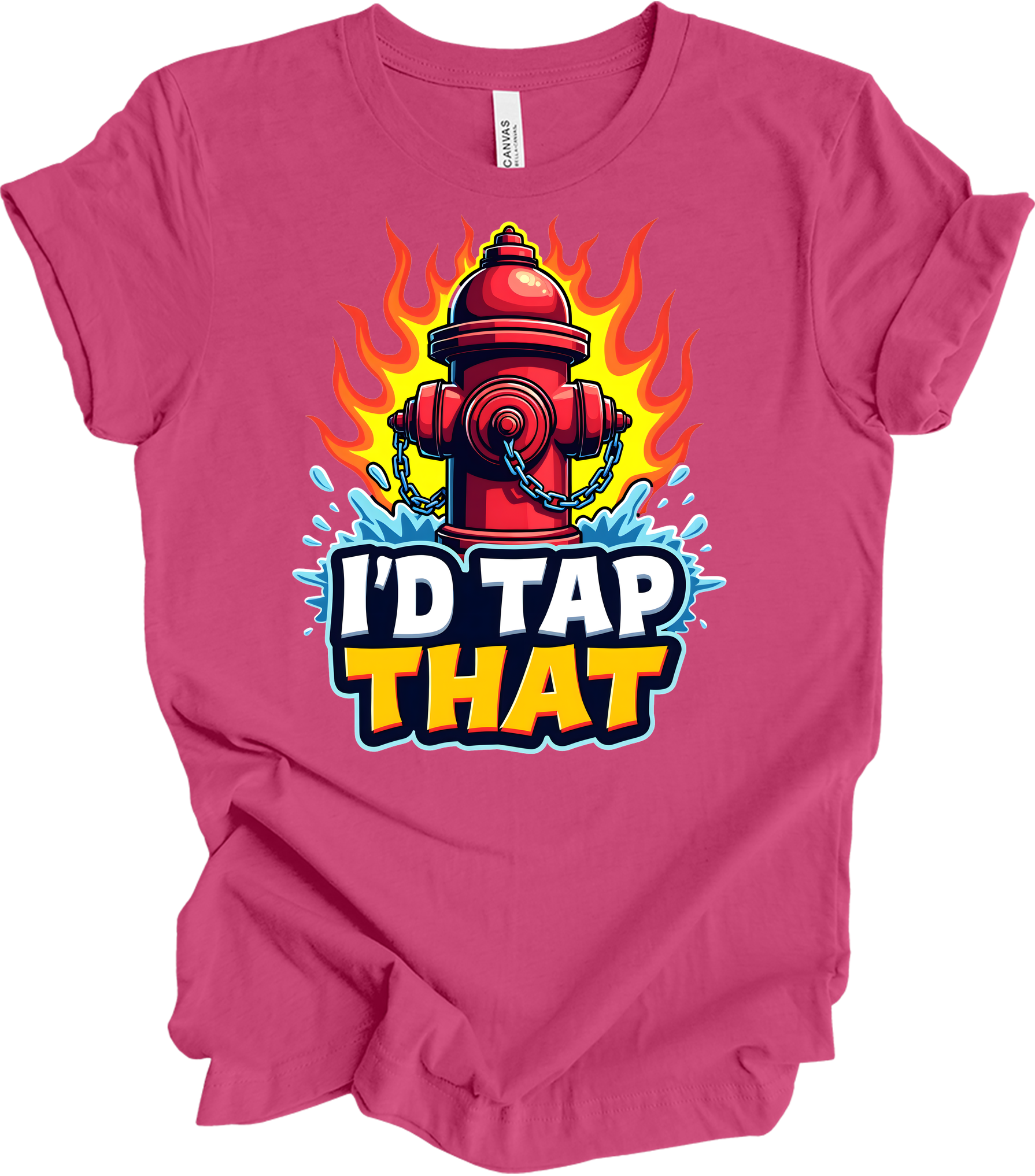 I'd Tap That Fire Hydrant T-Shirt in Berry