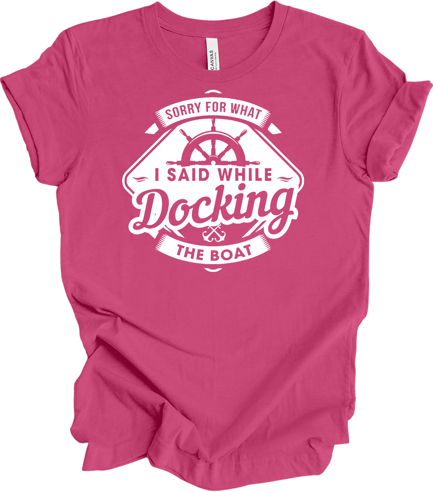 Boat Captain - Funny Docking Boat T-Shirt in Berry