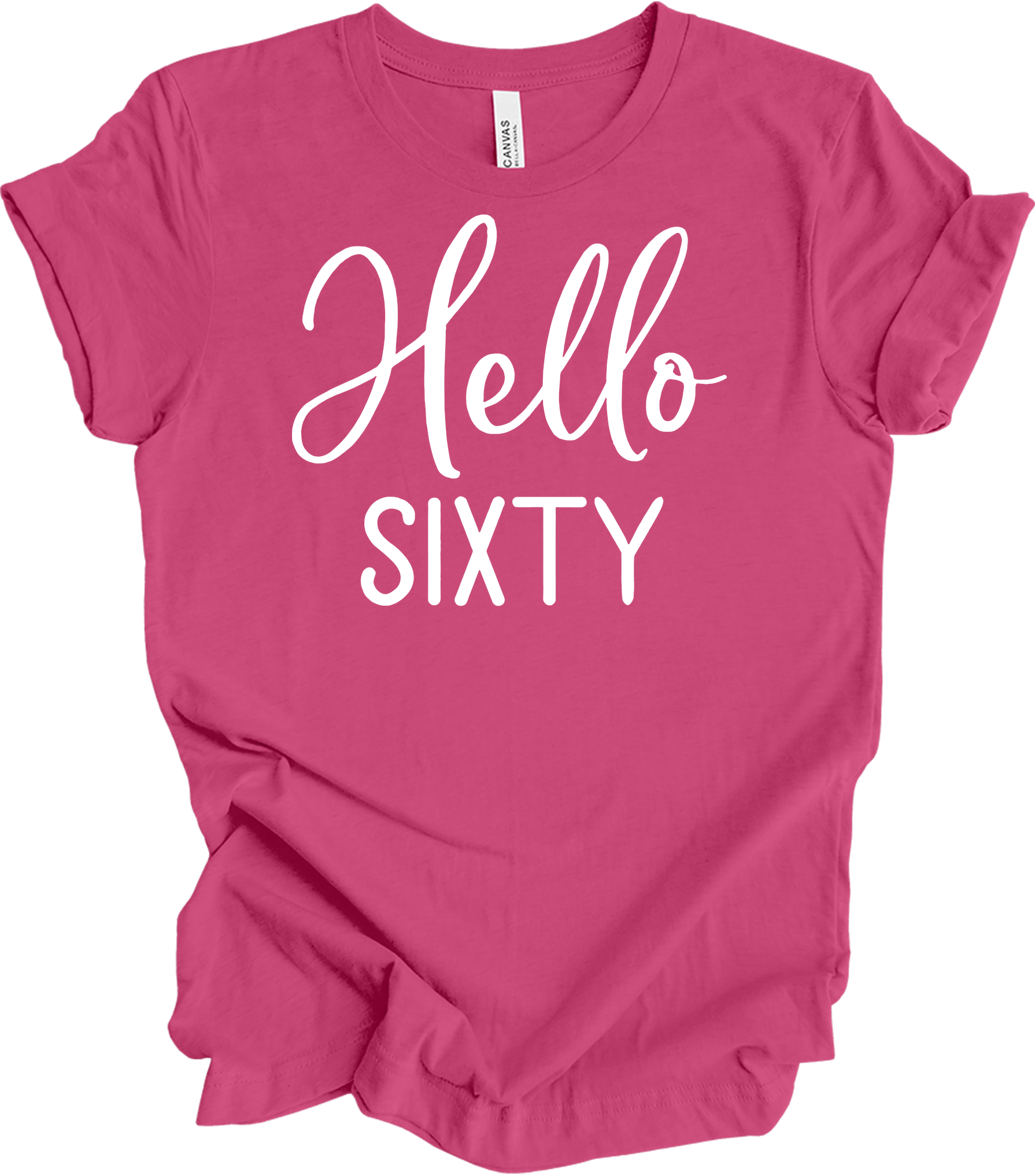 Hello Sixty | 60th Birthday T-Shirt in Berry