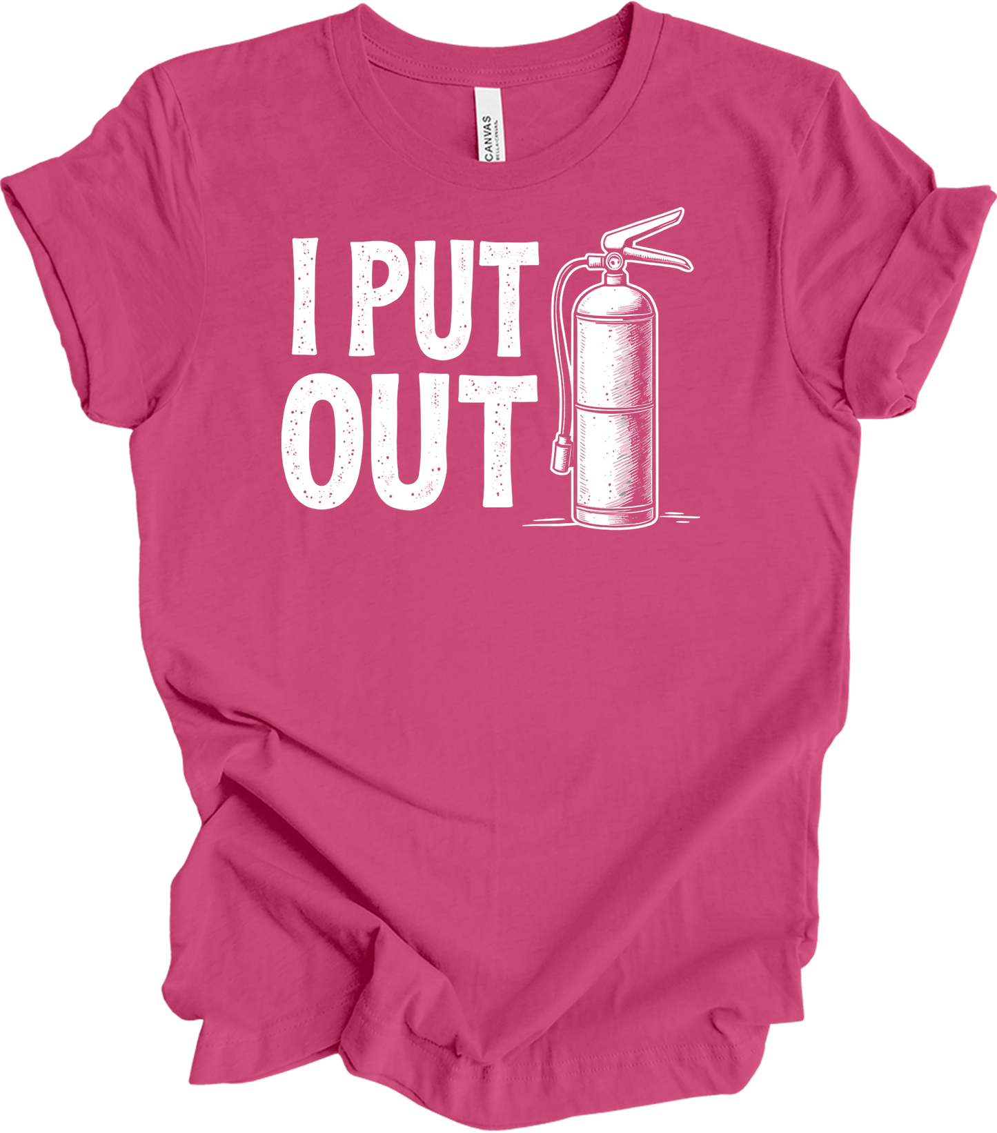 I Put Out Firefighter T-Shirt in Berry