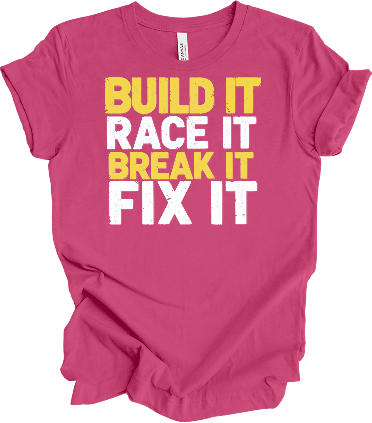 Build Race Break Fix It T-Shirt in Berry