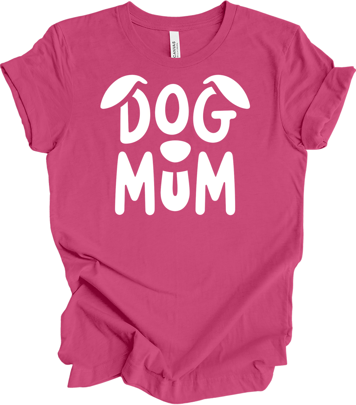 Dog Mum Domo Kun T-Shirt in Berry