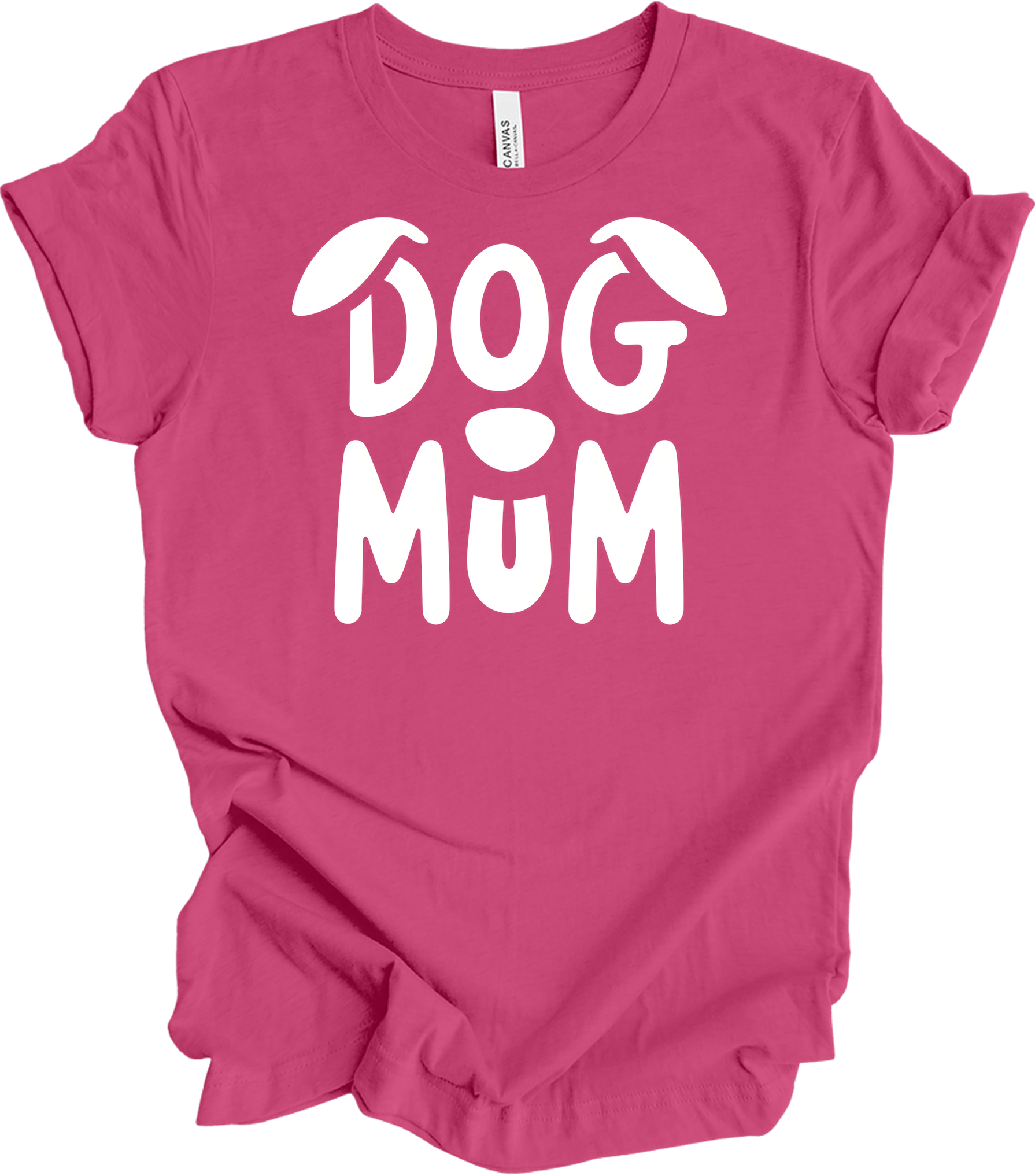 Dog Mum Domo Kun T-Shirt in Berry
