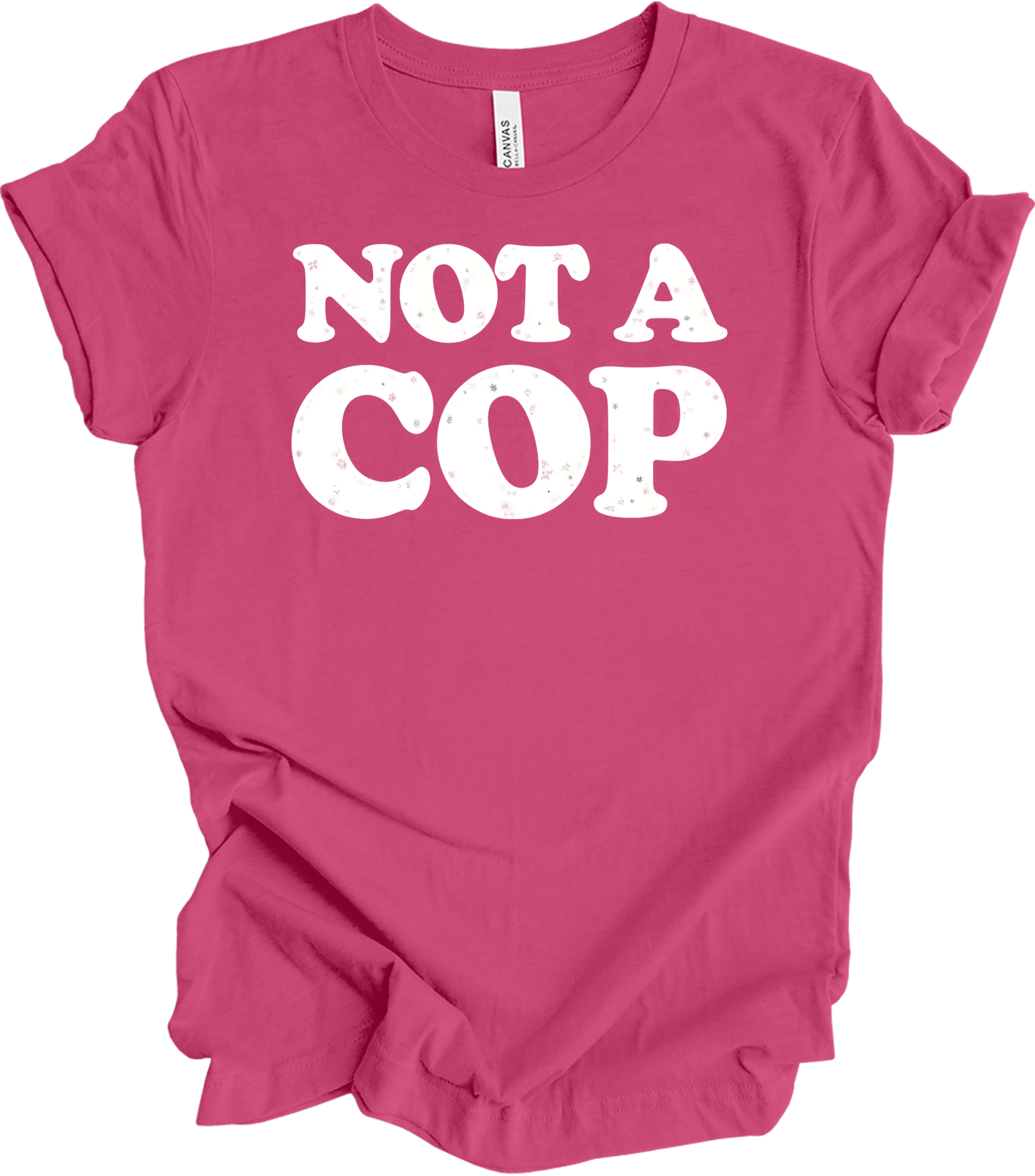 Funny 'Not A Cop' - Upstate NY Noco T-Shirt in Berry