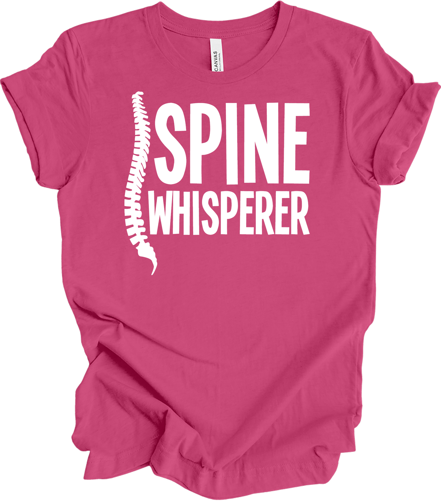 Spine Whisperer Chiropractor T-Shirt in Berry