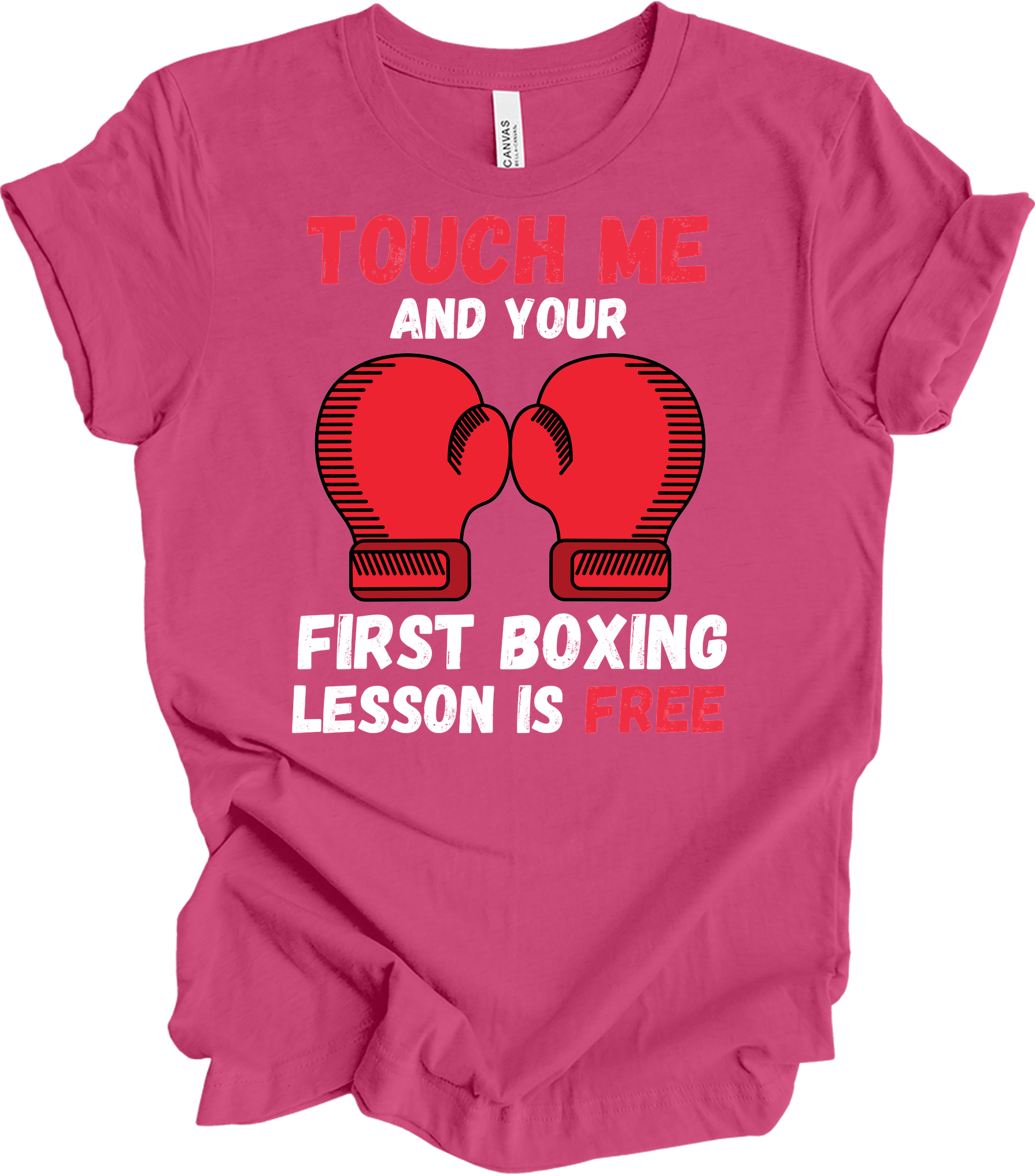 Boxing Lesson Free T-Shirt in Berry