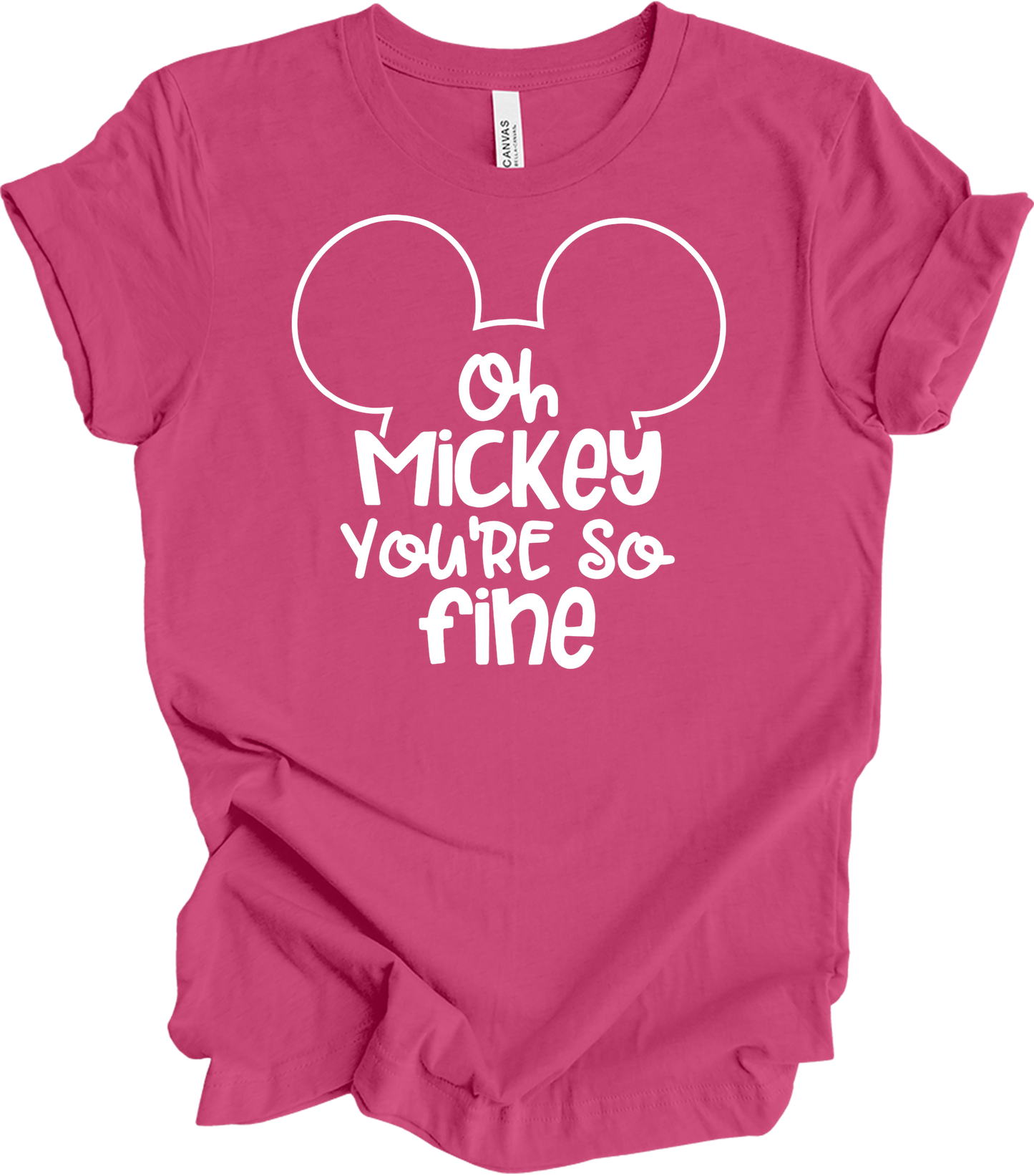 Oh Mickey You're So Fine - Unisex T-Shirt in Berry