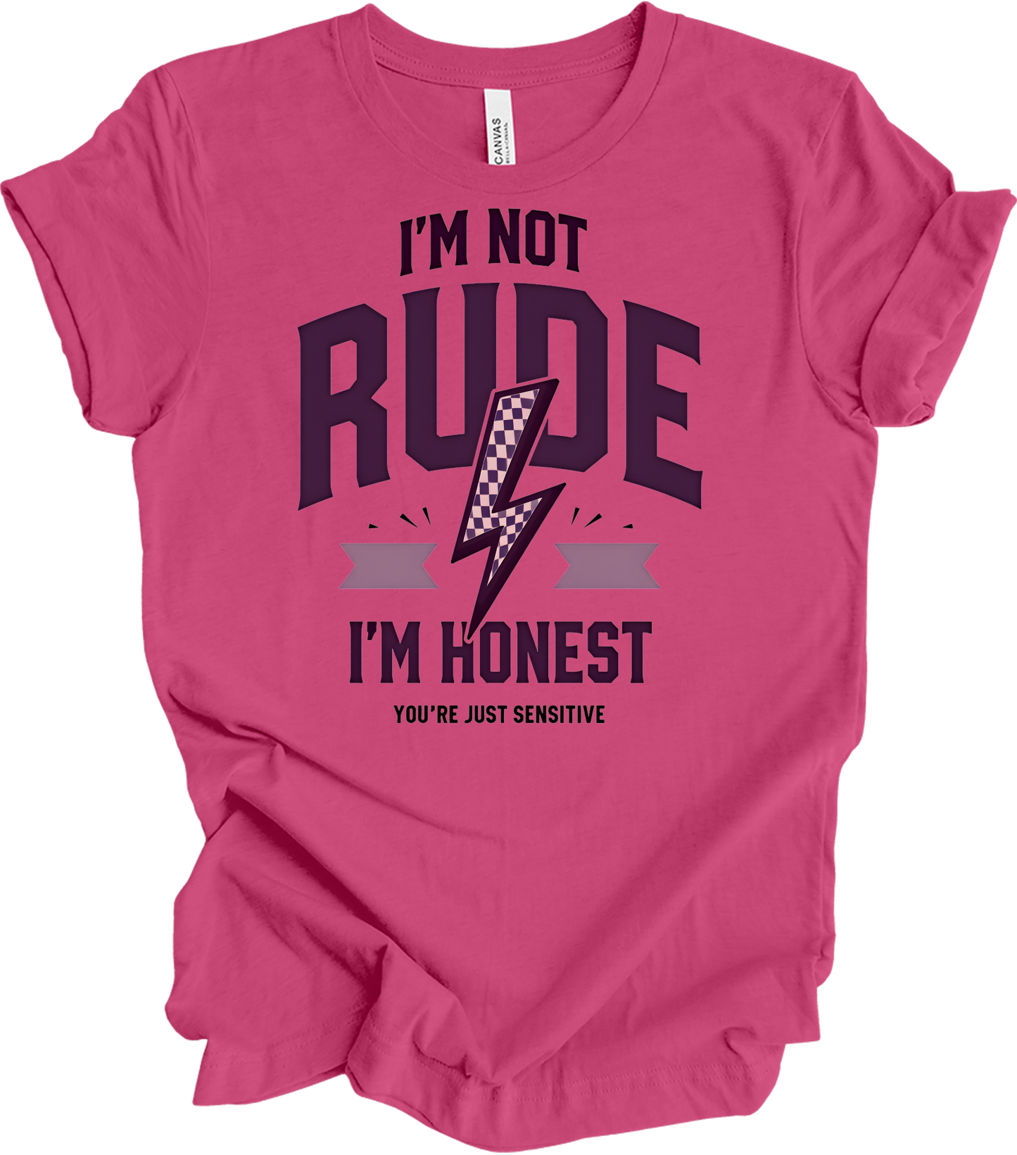 I'm Not Rude I'm Honest T-Shirt in Berry