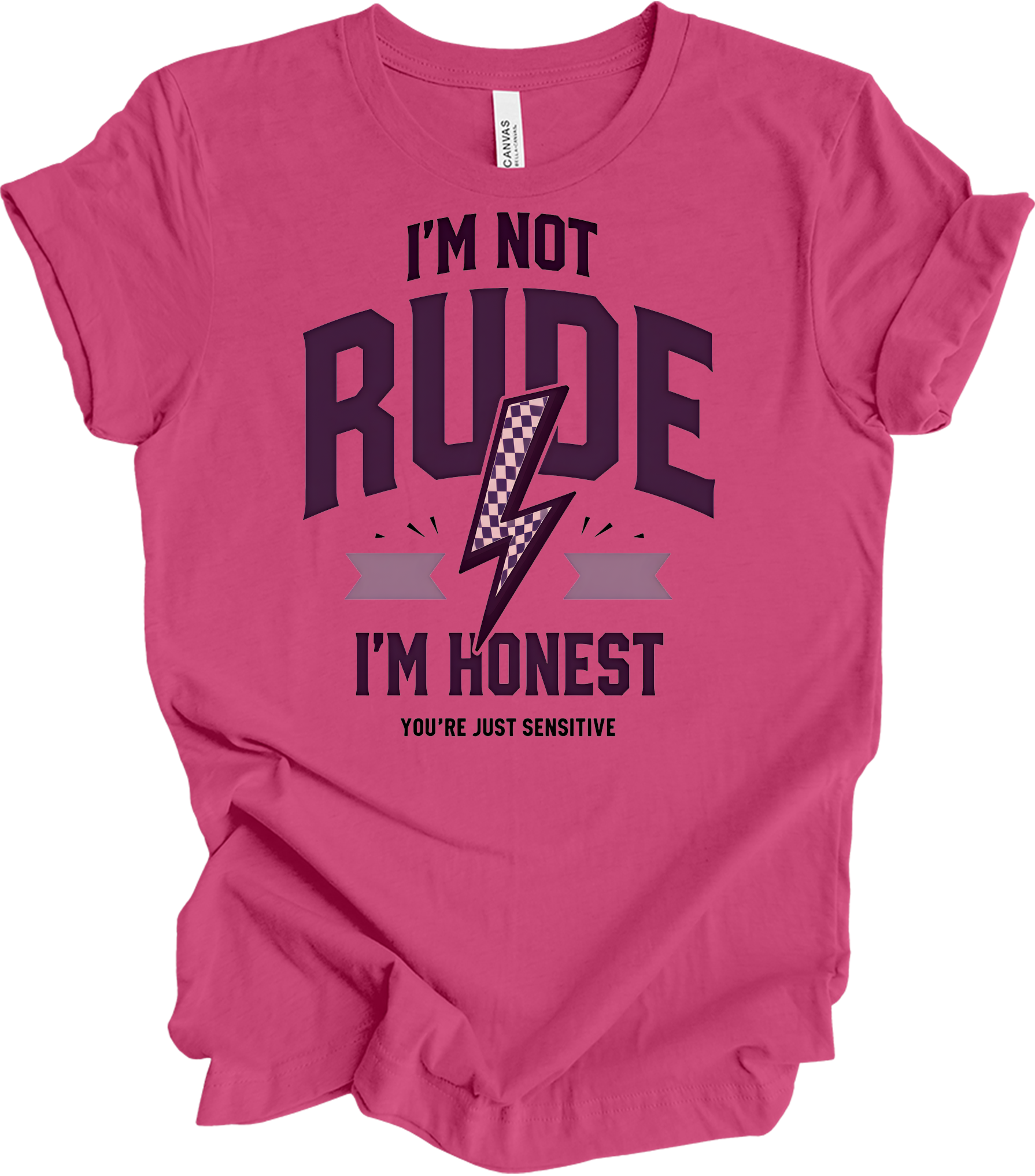 I'm Not Rude I'm Honest T-Shirt in Berry
