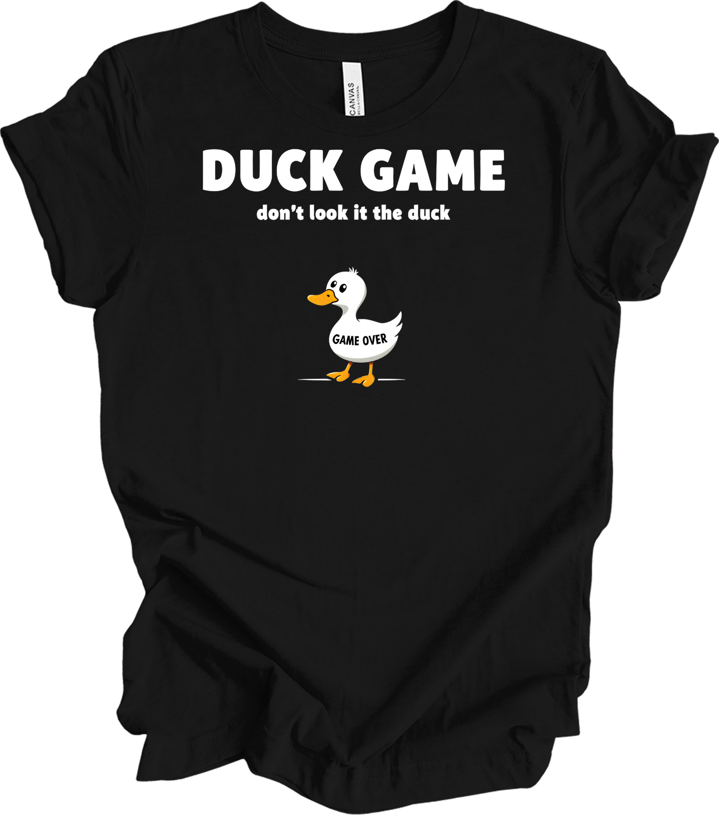 Duck Game Humor T-Shirt in Black