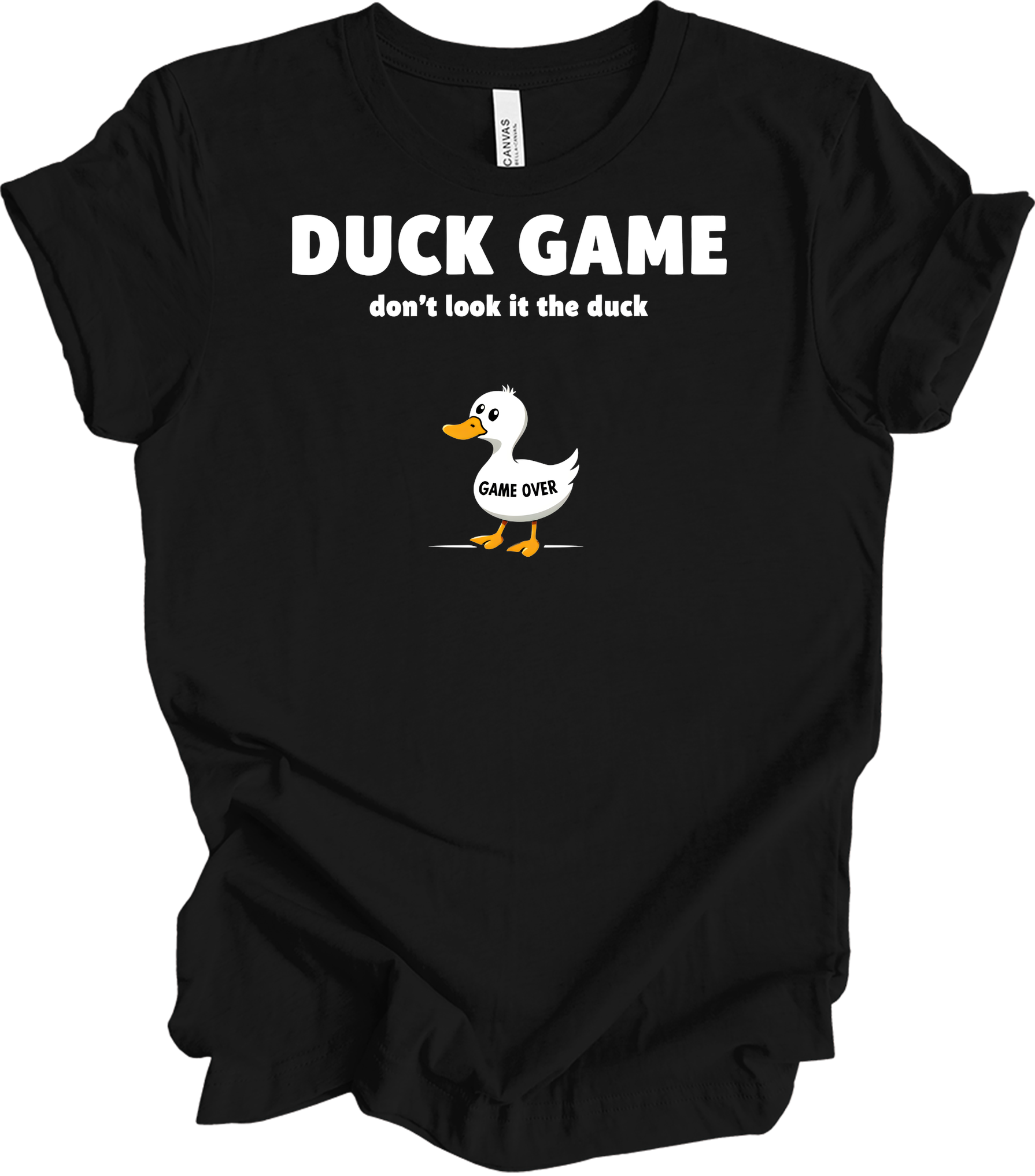 Duck Game Humor T-Shirt in Black