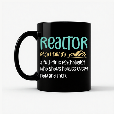 Funny Realtor Definition Mug in Black