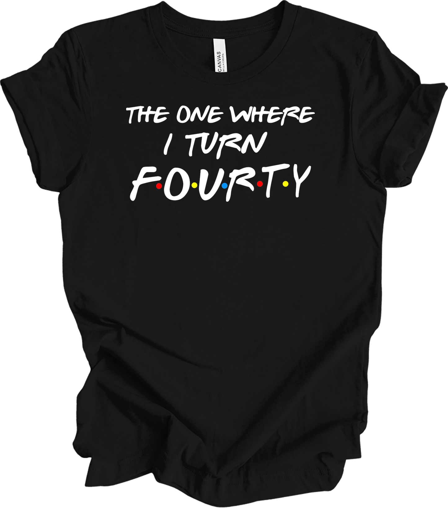 The One Where I Turn Forty - Funny 40th Birthday T-Shirt in Black
