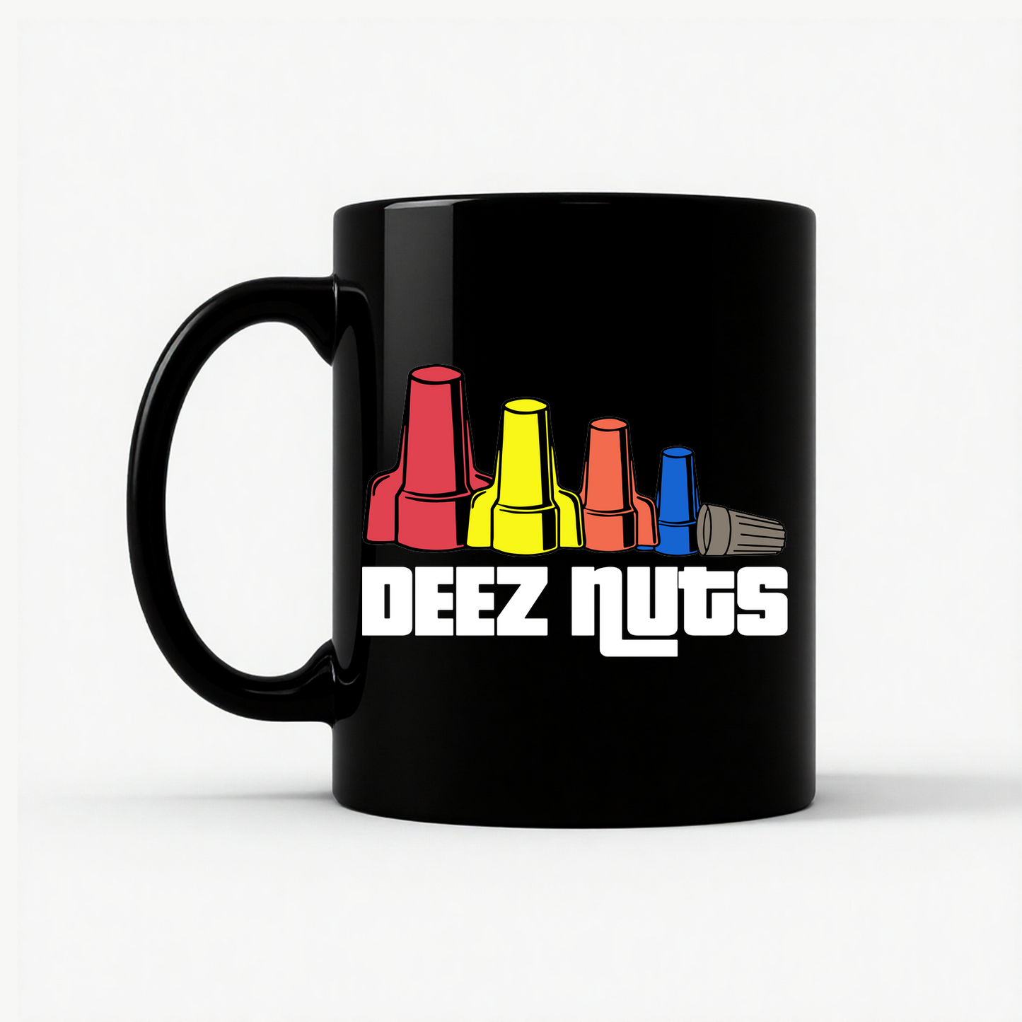 Deez Nuts Electrician Mug in Black