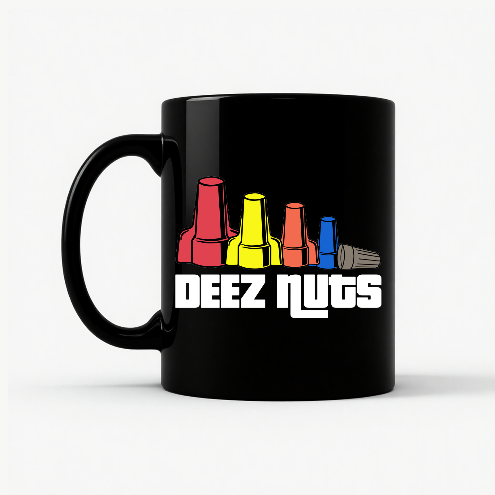 Deez Nuts Electrician Mug in Black