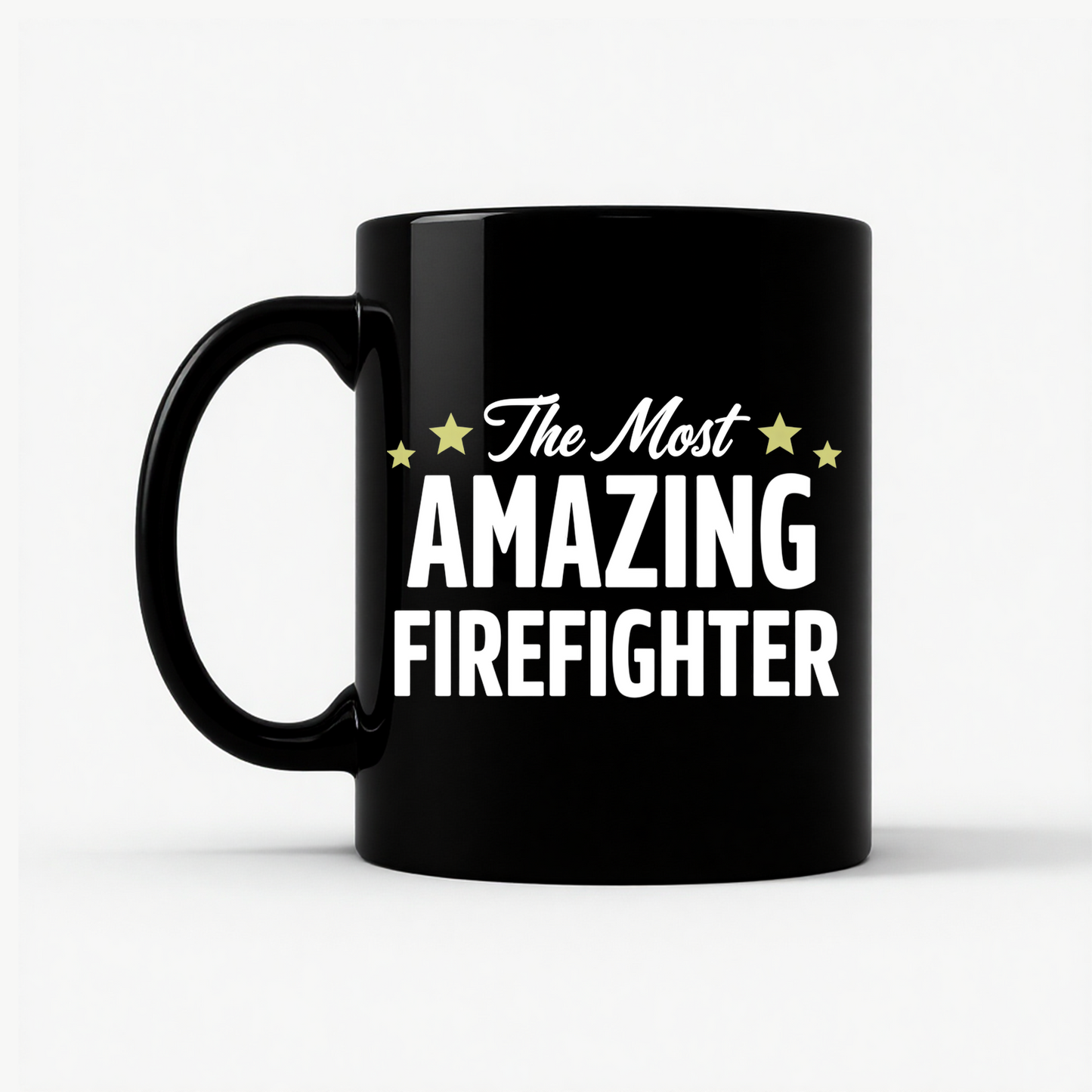 Amazing Firefighter Gift Mug in Black