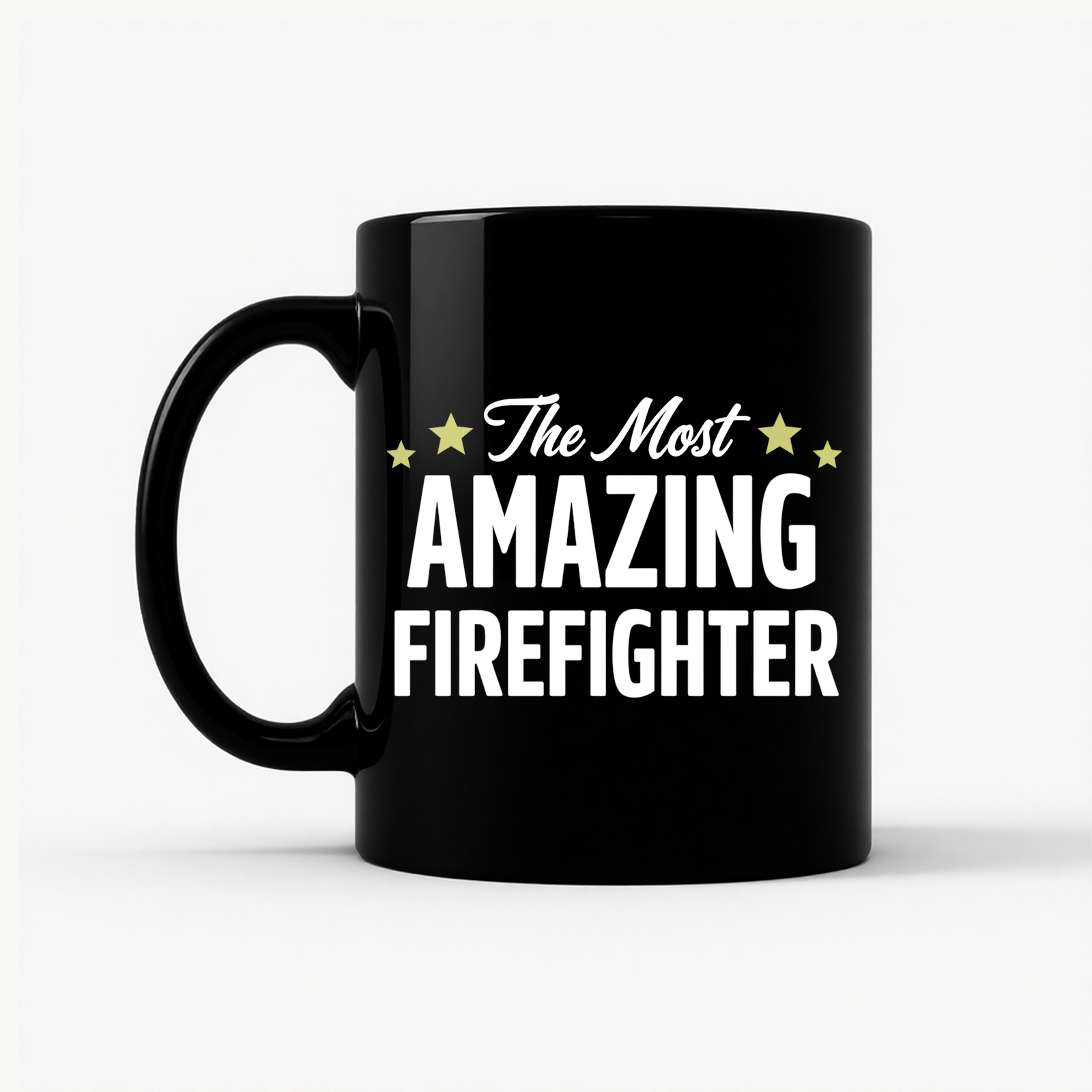 Amazing Firefighter Gift Mug in Black
