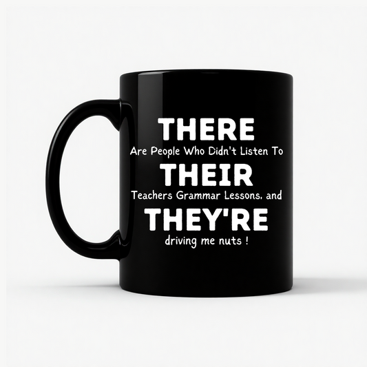 English Teacher Grammar Mug in Black