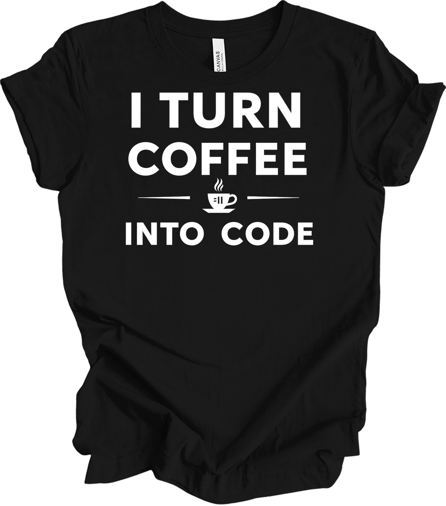 I Turn Coffee Into Code T-Shirt in Black
