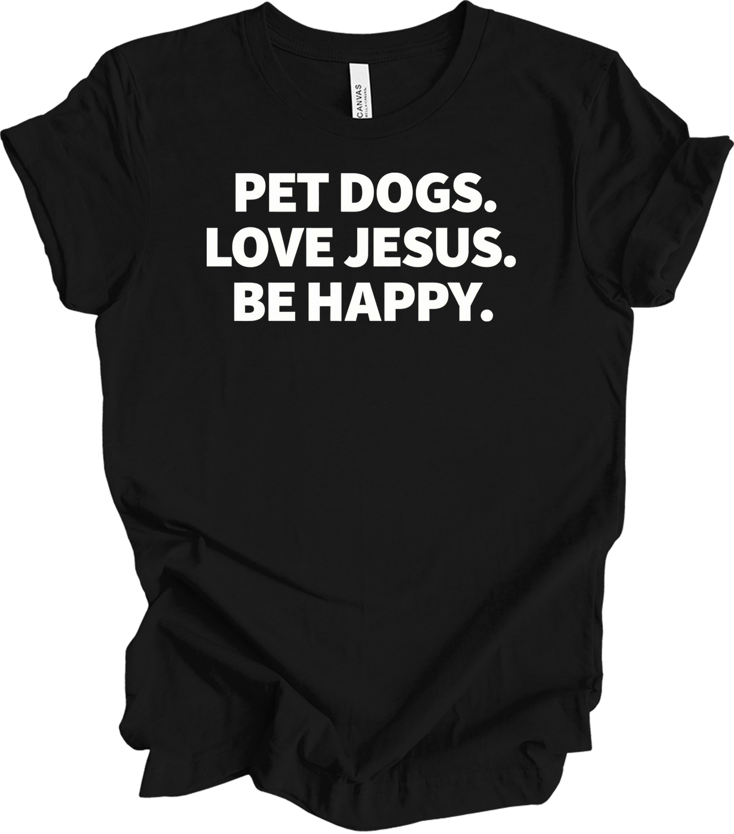 Pet Dogs Love Jesus T-Shirt in Black