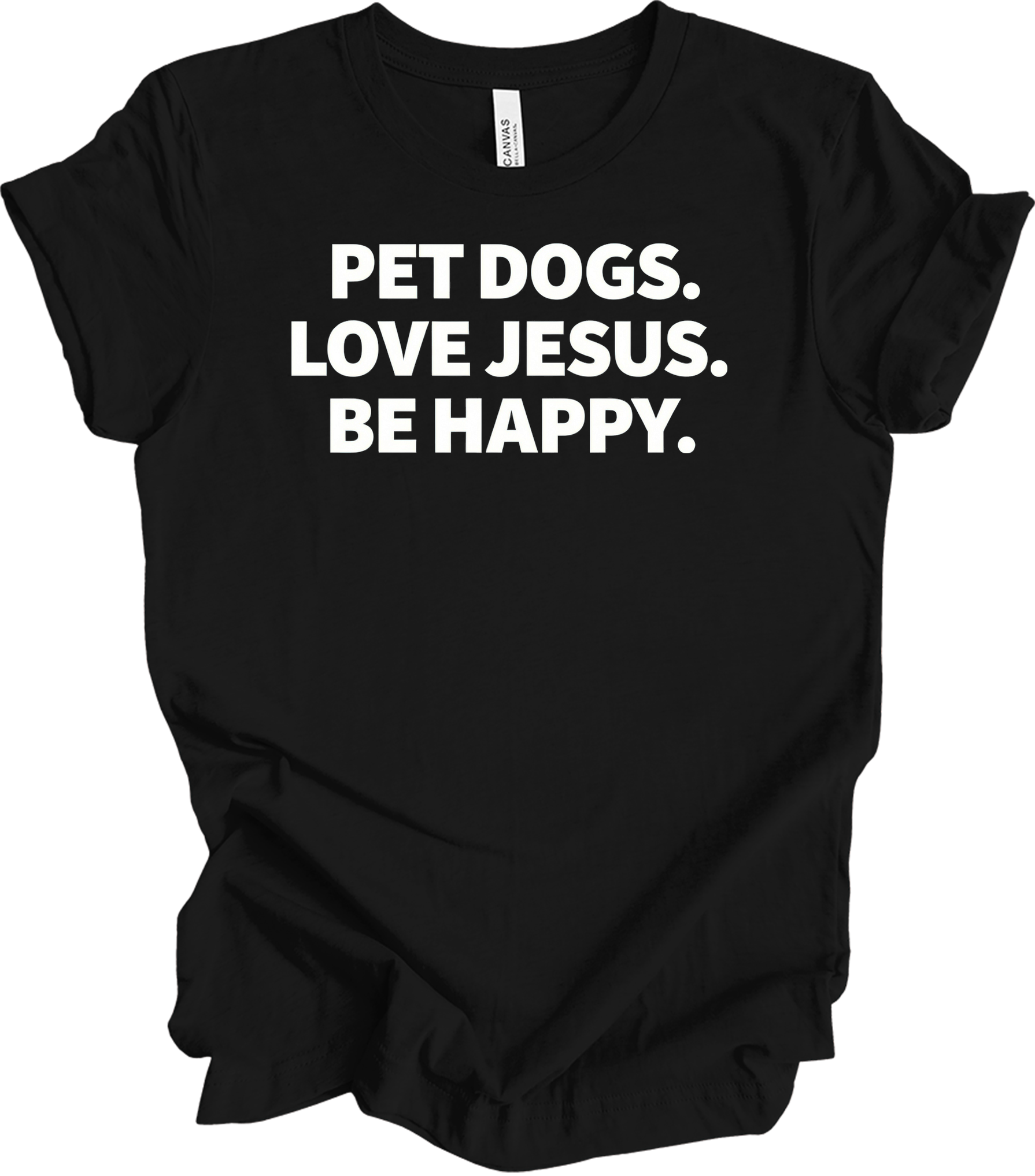 Pet Dogs Love Jesus T-Shirt in Black