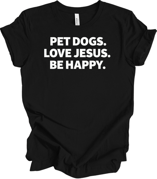 Pet Dogs Love Jesus T-Shirt in Black