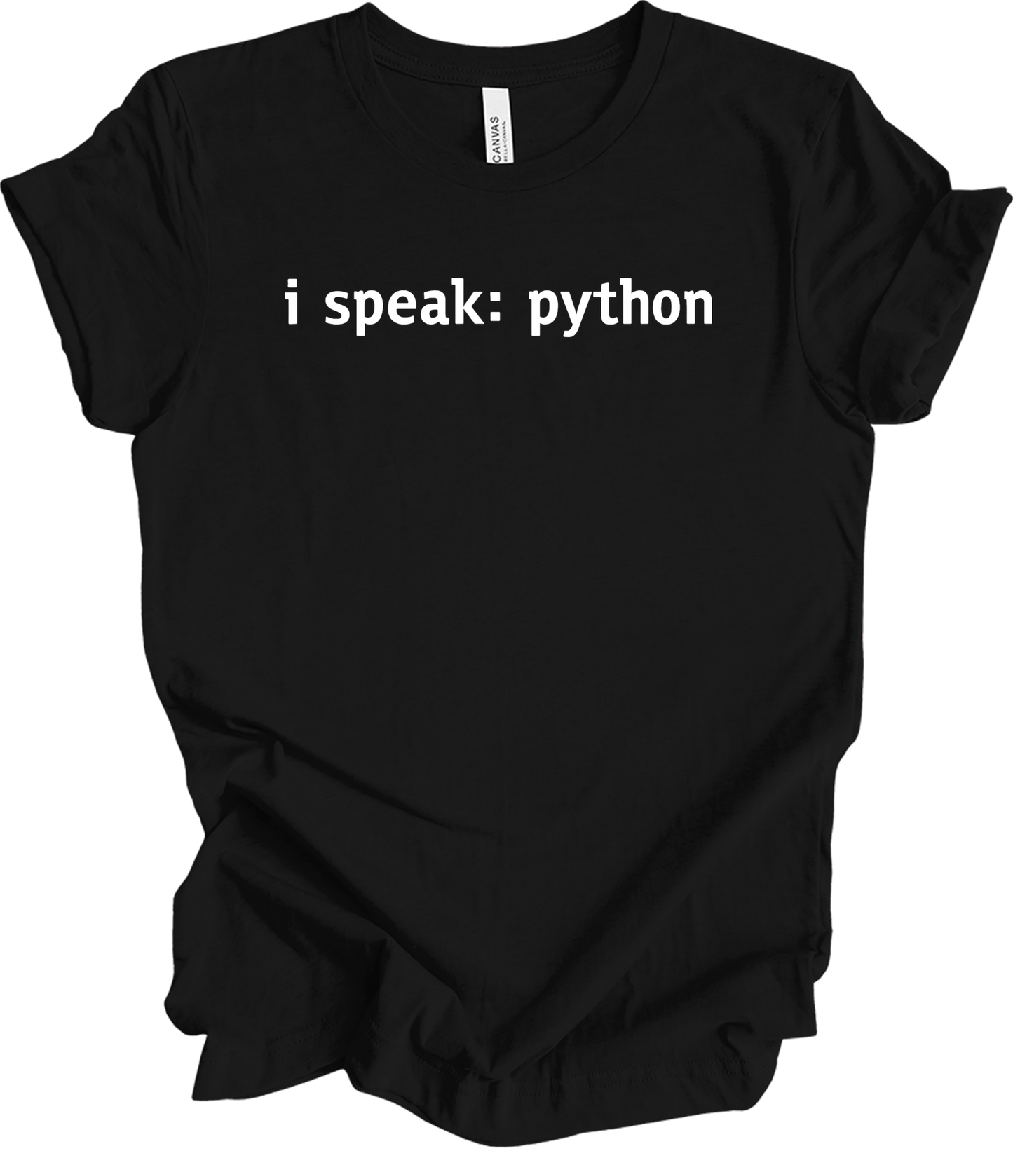I'm Speaking: Python for Programmers T-Shirt in Black