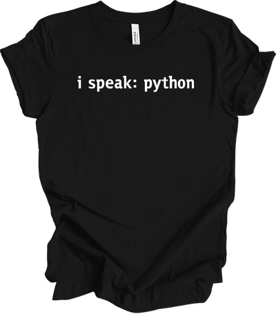 I'm Speaking: Python for Programmers T-Shirt in Black