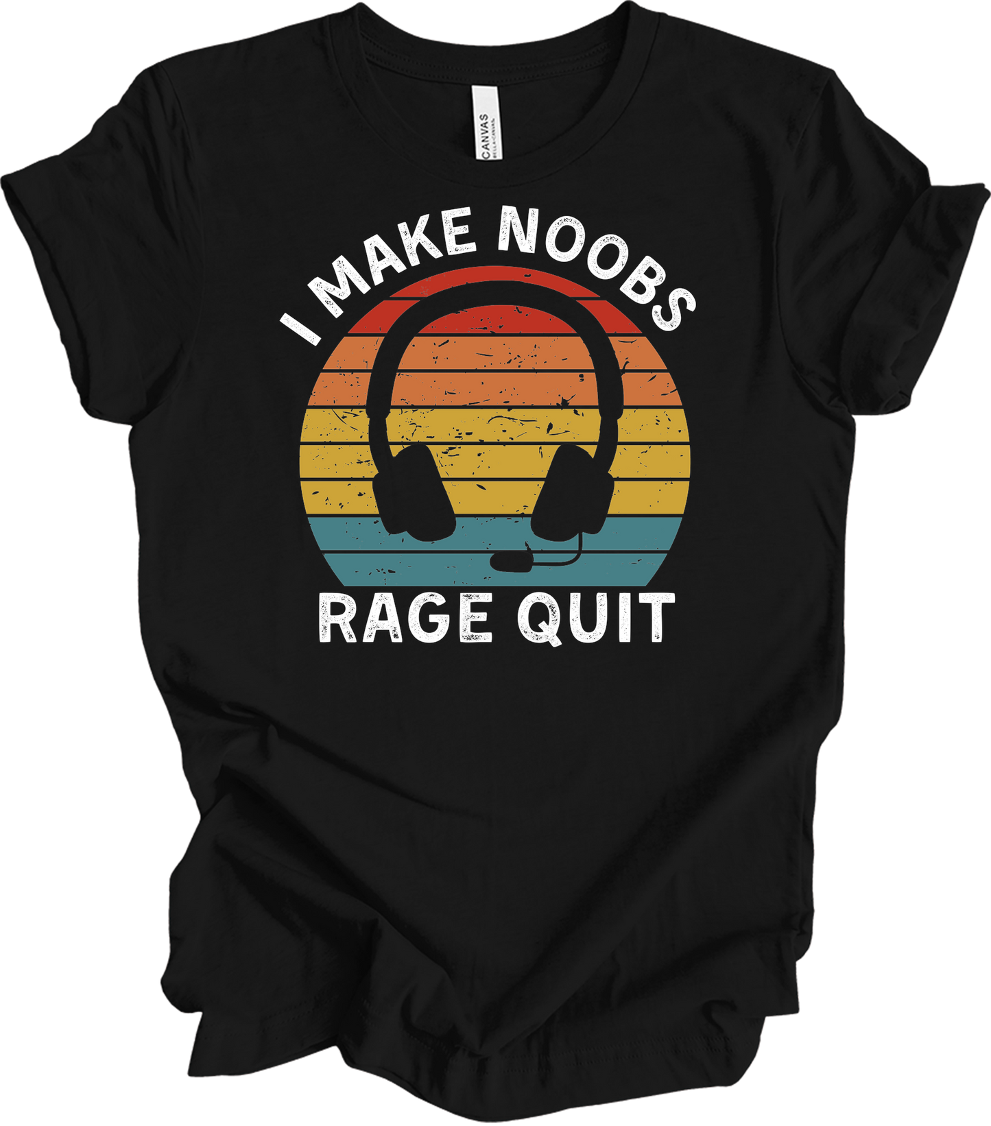 I Make Noobs Rage Quit T-Shirt in Black