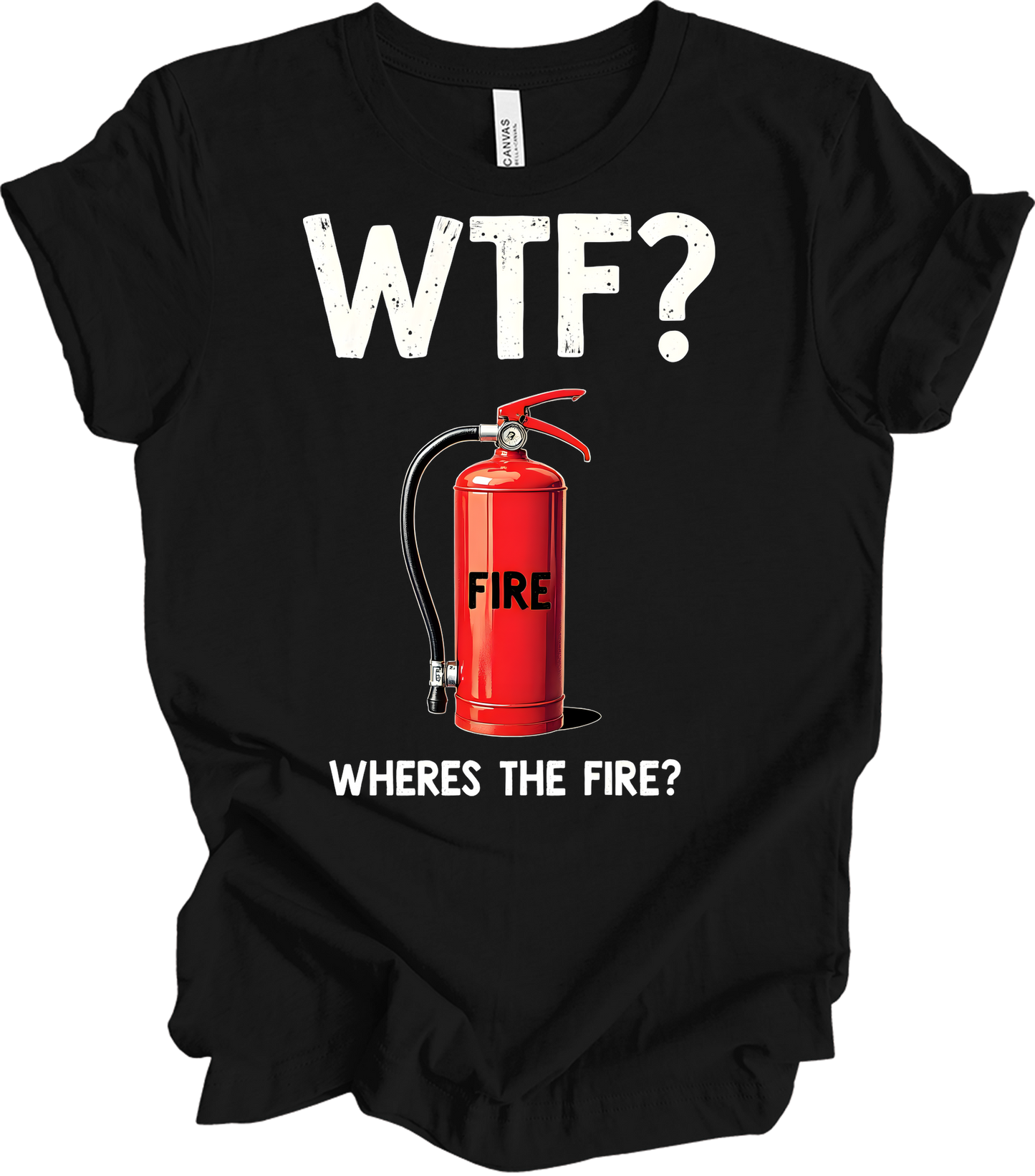 WTF? Fire Extinguisher T-Shirt in Black