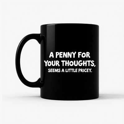 'Penny for Your Thoughts' Funny Mug