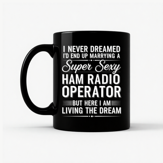 Super Sexy Ham Radio Operator Mug in Black
