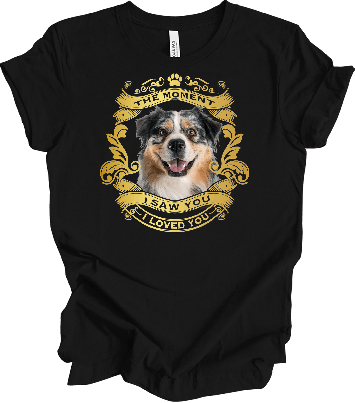 Australian Shepherd Love T-Shirt in Black