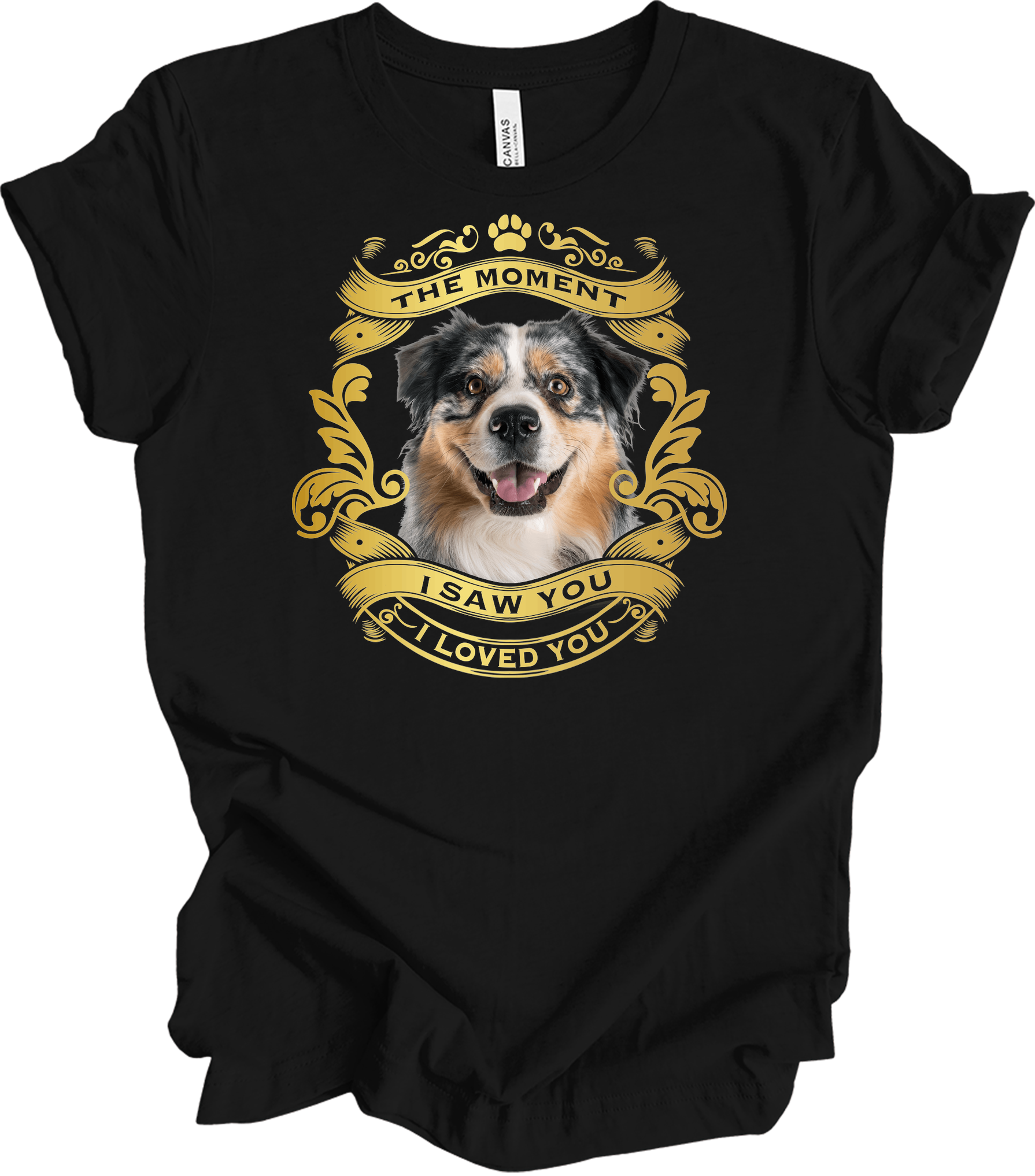 Australian Shepherd Love T-Shirt in Black