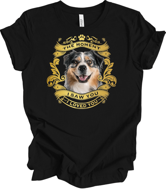 Australian Shepherd Love T-Shirt in Black