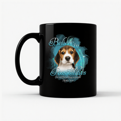 Beagle 'Believe' Inspirational Mug