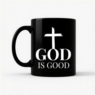 God Is Good Cross Mug - Faith Apparel