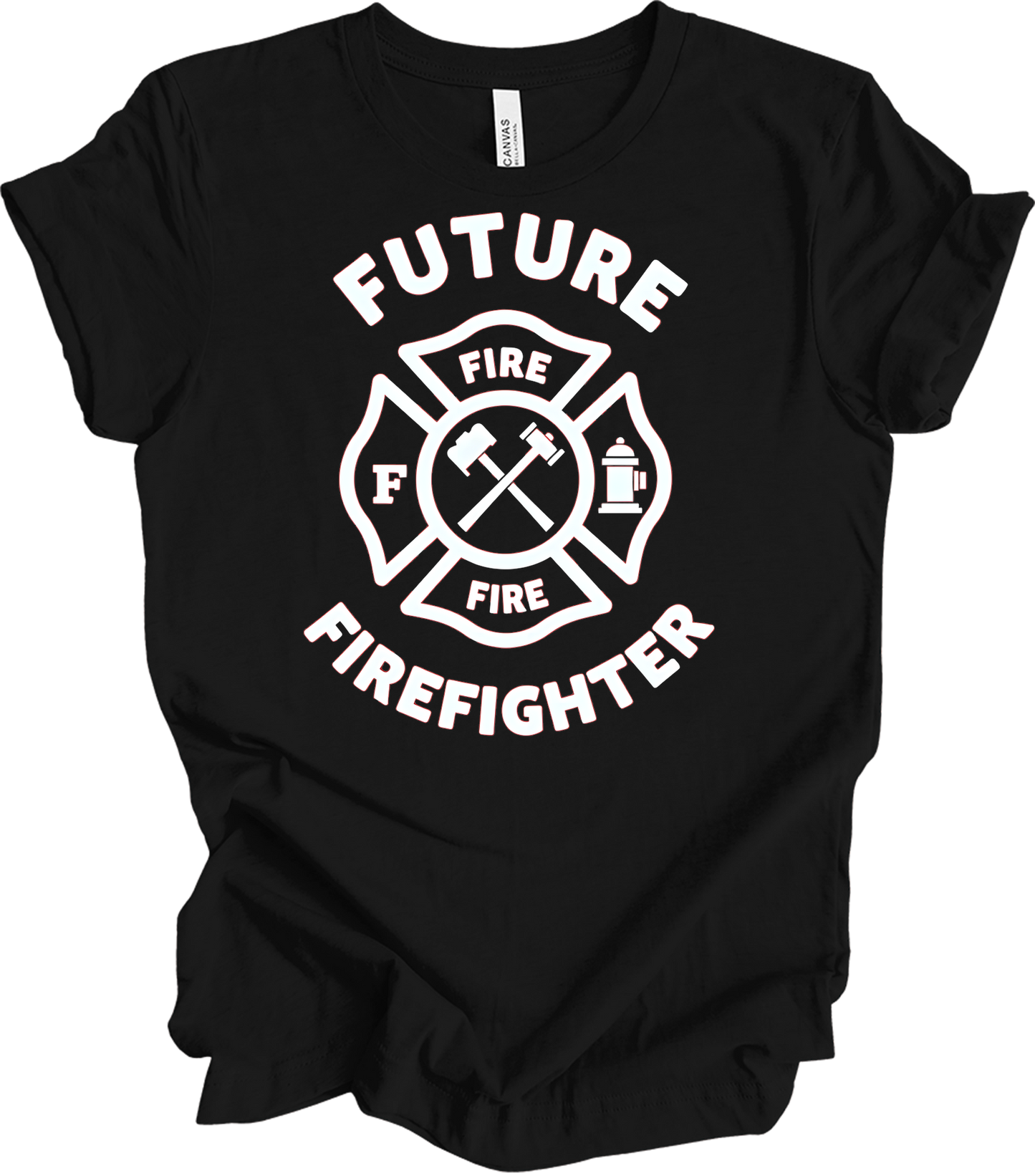Future Firefighter - Fire Dept Emblem T-Shirt in Black