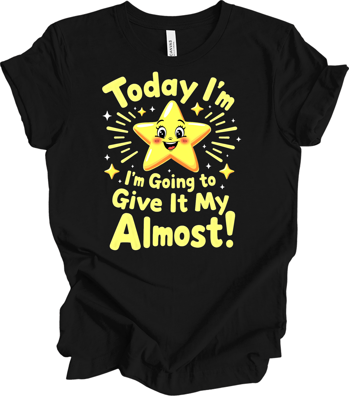 Sarcastic Star : Almost Effort T-Shirt in Black
