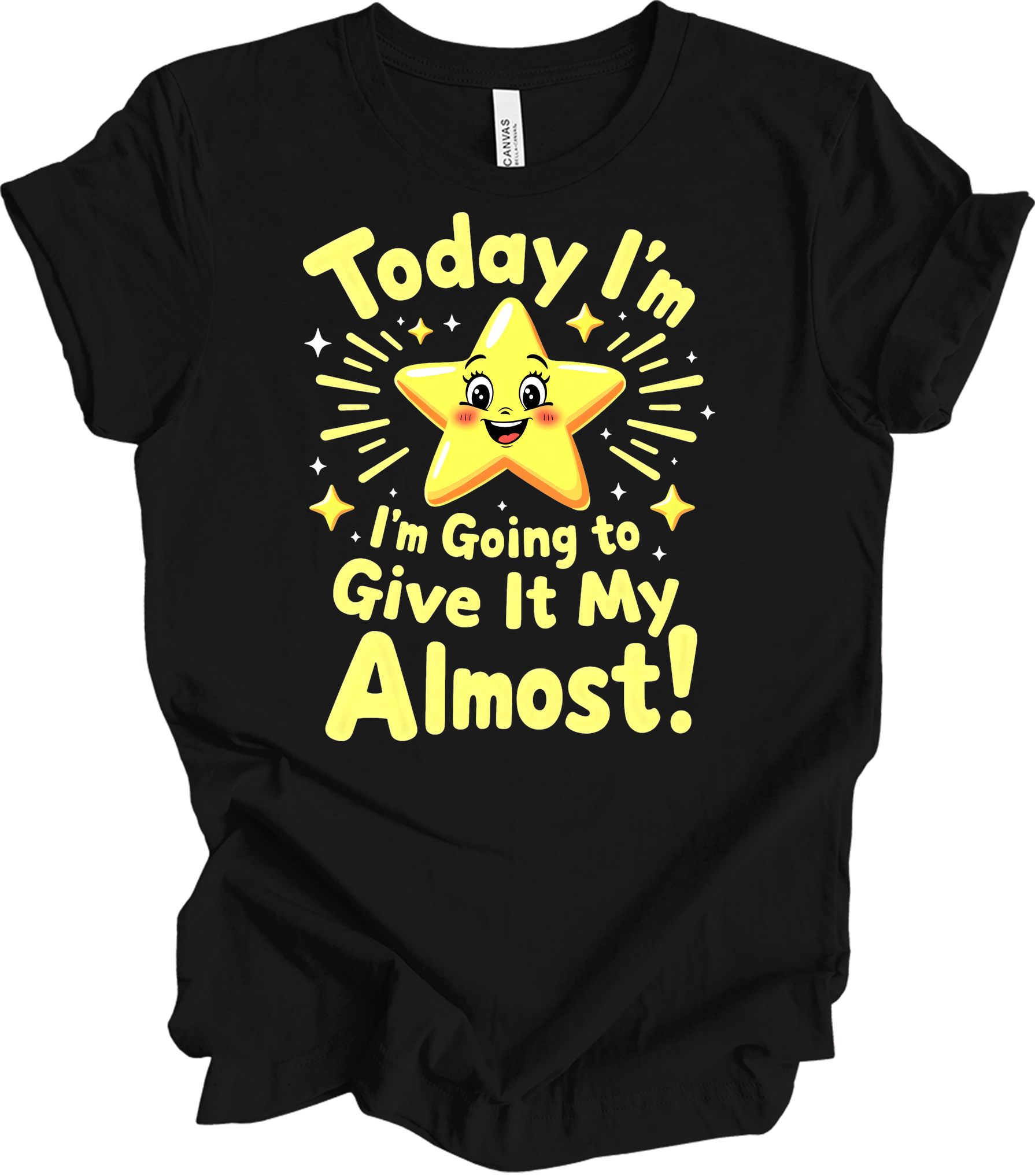 Sarcastic Star : Almost Effort T-Shirt in Black