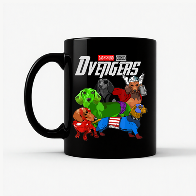 Dachshund Dvengers Funny Dog Lover Superhero Mug