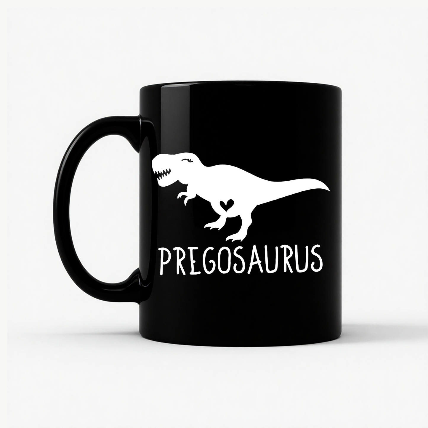 Pregosaurus Pregnancy Mug in Black